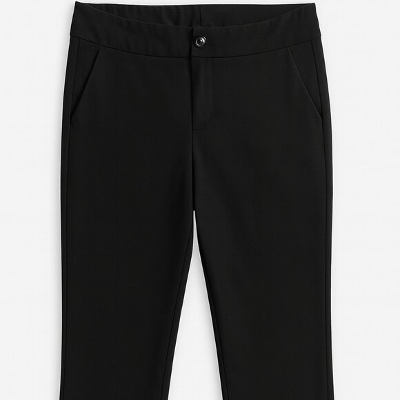 Harve Benard-Black Pull On Stretchy-Straight Leg-Work Dress Pants 10-A095 - Picture 1 of 5